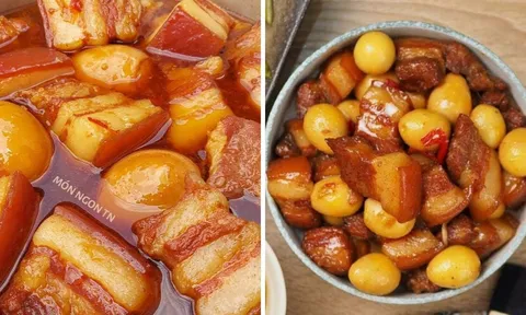 Kho thịt đùng dùng nước lã: Dùng loại nước "lơ lửng trên trời" này thịt kho mềm thơm, vàng óng