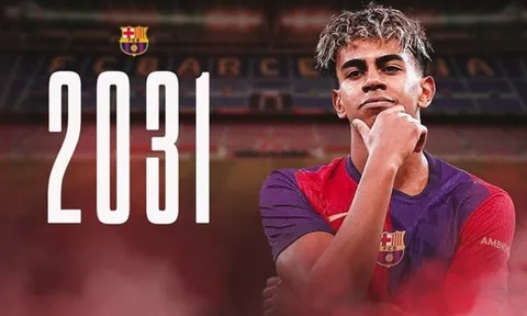 CHÍNH THỨC! Lamine Yamal gia hạn hợp đồng với Barcelona đến 2031