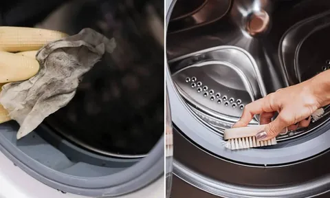 Gioăng cao su máy giặt bị mốc, dùng thứ này thoa lên bề mặt, bẩn mấy cũng sạch