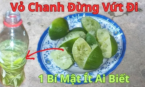 Chanh vắt nước xong đừng vội bỏ vỏ, giữ lại làm 1 việc quý hơn vàng