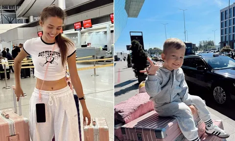 Bà xã Bùi Tiến Dũng, Dianka Zakhidova cùng con trai trở về Ukraine