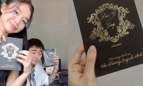 Cindy Lư hé lộ ý nghĩa thiệp cưới màu đen