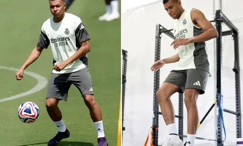 Mbappe xuất hiện sau khi ra viện, thể hình khiến CĐV Real lo lắng