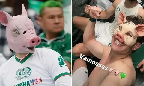 Bí ẩn đằng sau chiếc mặt nạ heo của cầu thủ và người hâm mộ Palmeiras tại FIFA Club World Cup