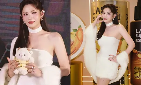 Luna Đào gây chú ý với nhan sắc nổi bật như "búp bê sống" khi xuất hiện bên cạnh 2 hoa hậu nhất nhì Vbiz