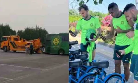 CLB Trung Quốc bị tịch thu xe bus vì nợ nần, cầu thủ phải đạp xe công cộng