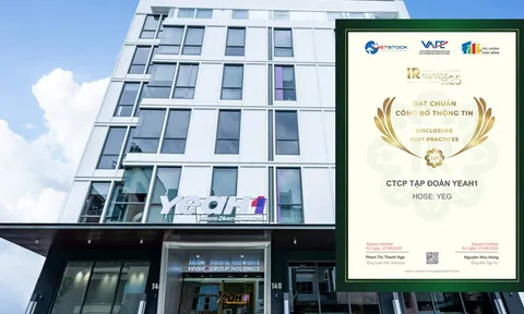 YeaH1 đạt danh hiệu “Doanh nghiệp đạt Chuẩn Công bố thông tin năm 2025” do IR Awards bình chọn