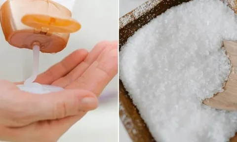 Trộn muối trắng với dầu gội: Tóc mọc như mạ non, giảm gẫy rụng, nấm gàu cả nam và nữ đều thích