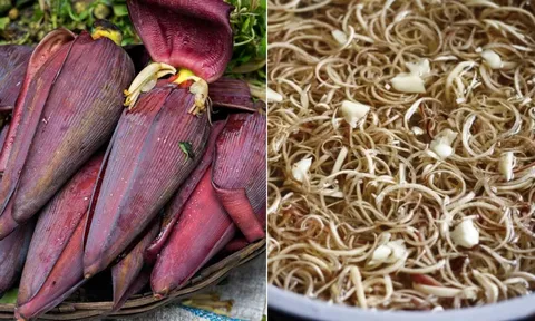 Hoa chuối thái ra ngâm trong nước pha loại gia vị này, để lâu vẫn trắng giòn, không bị thâm đen