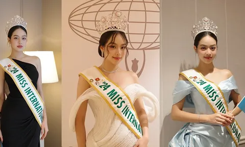Nhan sắc ngày càng thăng hạng của Hoa hậu Thanh Thủy trong chuyến công du Mỹ