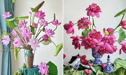 Mẹo cắm hoa sen nở căng, để cả tuần vẫn tươi rói, không bị rụng cánh