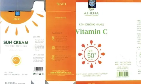 Thu hồi 2 loại  kem chống nắng và kem  dưỡng Vitamin E