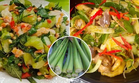 Mẹo làm nộm dọc mùng giòn mát, lạ miệng, ăn không bị ngứa