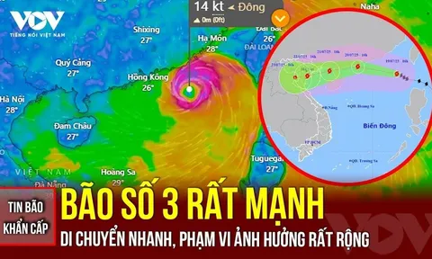 Tin khẩn: Bão số 3 Wipha đạt cường độ cực đại, đi nhanh vào vùng biển Quảng Ninh – Ninh Bình