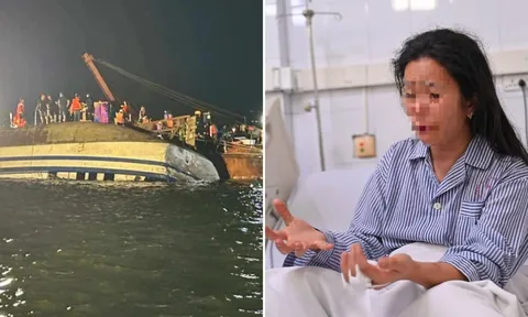 Vụ lật tàu trên vịnh Hạ Long: Người vợ gặp ai cứu người đấy, chỉ mong tìm thấy chồng con còn mất tích