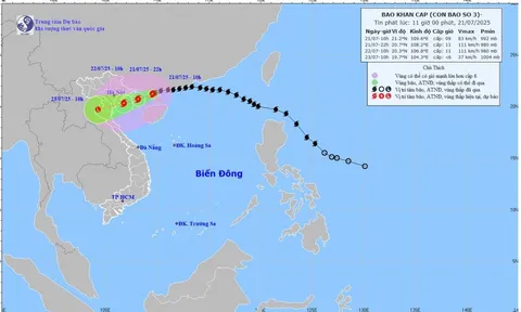 Cập nhật tin bão số 3 lúc 11h ngày 21/7, người dân chú ý khu vực ảnh hưởng bởi cơn bão khẩn cấp