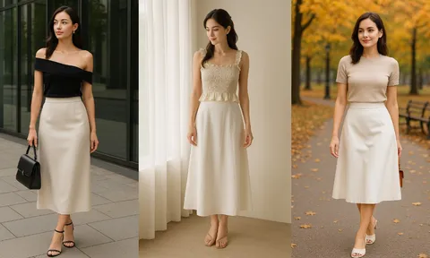 Chân váy trung tính – item “sang xịn mịn” diện đâu cũng đẹp