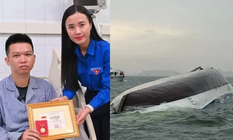 Vụ lật tàu Vịnh Hạ Long: Trao Huy hiệu Tuổi trẻ cho 1 nạn nhân cứu 4 người, cập nhật người còn mất tích
