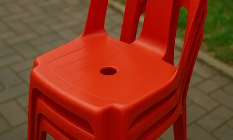 Ghế nhựa luôn có một lỗ nhỏ ở giữa: Tưởng vô dụng hoá ra nhiều công năng không ngờ