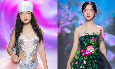 Người mẫu Khánh Ngọc quay trở lại ấn tượng khi thần thái trên sàn diễn của tuần lễ thời trang của siêu mẫu Xuân Lan