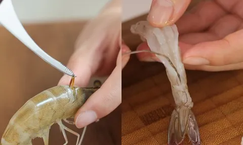 Rút chỉ đen ở lưng tôm sao cho dễ và đẹp? Hóa ra chỉ cần làm đúng một bước nhỏ