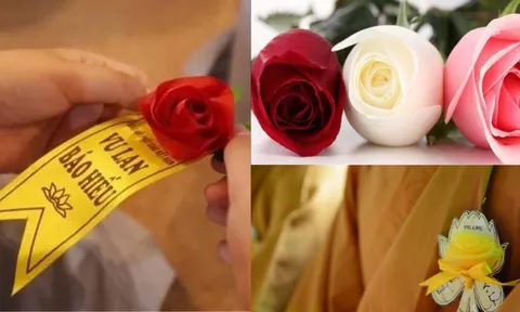 Tháng 7 âm lịch-Vu lan báo hiếu, cài hoa hồng trắng, hồng, đỏ, vàng lên ngực có ý nghĩa gì?