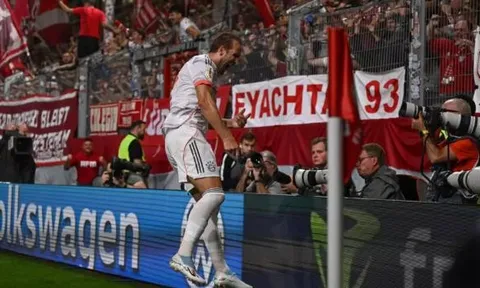 Harry Kane lập công phút cuối, Bayern giành chiến thắng nghẹt thở trước Wehen Wiesbaden