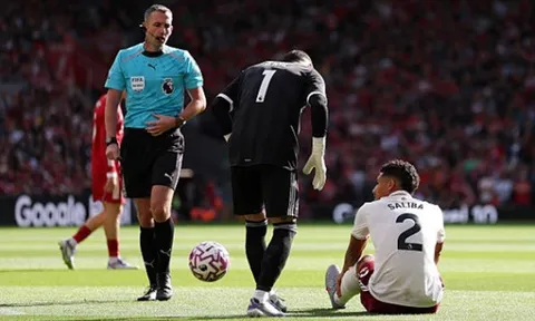 Saliba rời sân ngay những phút đầu