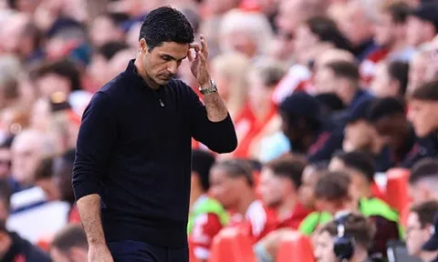 Sự thận trọng của Arteta lại khiến Arsenal thất bại tại Anfield