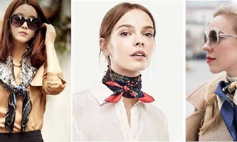 Mẹo biến hóa với khăn lụa để nàng cộng điểm sành điệu