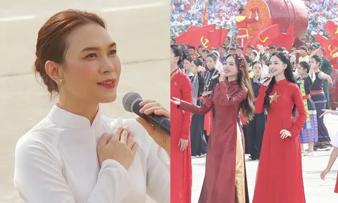 "Dát vàng lỗ tai" khán giả: Mỹ Tâm, Hoà Minzy và Phương Mỹ Chi chung khung hình tại lễ diễu binh 2/9 gây sốt
