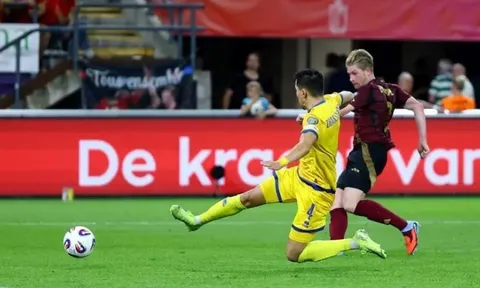 Kevin De Bruyne rực sáng, Bỉ nhấn chìm Kazakhstan trong cơn mưa bàn thắng