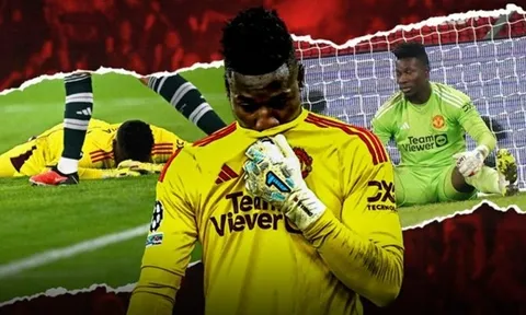 Hành trình sụp đổ của Onana tại MU: Từ chấn thương gân kheo đến sai lầm ở Carabao Cup