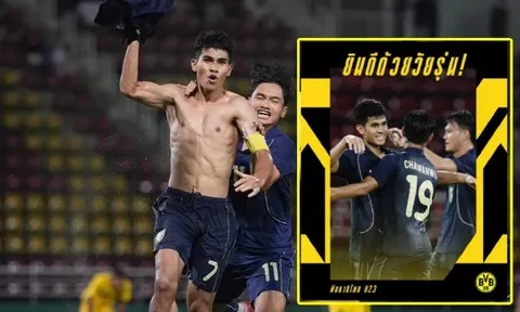 Dortmund gửi thông điệp chúc mừng người hùng U23 Thái Lan