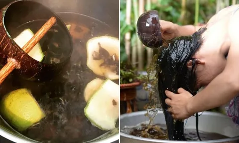 Cách nấu nước gội đầu thảo dược giúp làm sạch gàu, tóc bồng bềnh, lâu bết