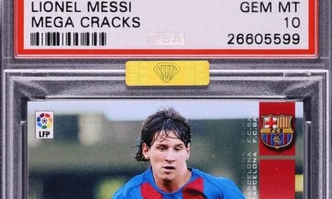 Thẻ tân binh Messi được bán với giá kỷ lục 1,5 triệu USD