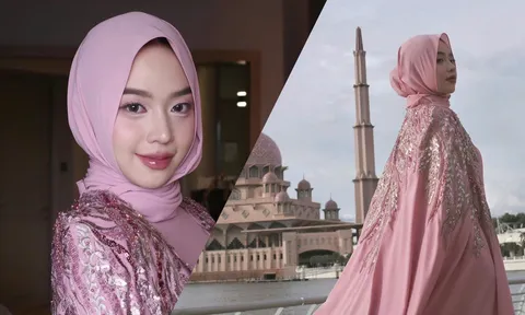 Hoa hậu Thanh Thủy lần đầu diện trang phục Abaya, gây thương nhớ với sắc hồng ngọt ngào