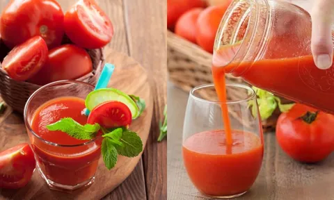 Cách uống nước ép cà chua giúp phụ nữ có da trắng hồng, eo thon gọn