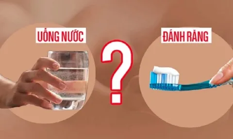 Sáng ngủ dậy nên uống nước trước hay đánh răng trước?