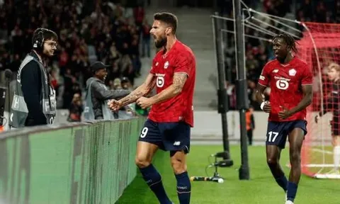 Giroud tỏa sáng phút cuối, Lille giành trọn 3 điểm trước Brann