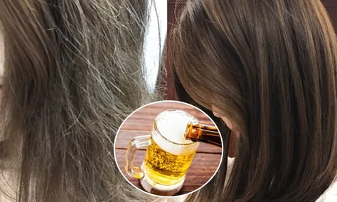 Cách gội đầu, ủ tóc bằng bia giúp giảm rụng, kích thích tóc con mọc không ngừng