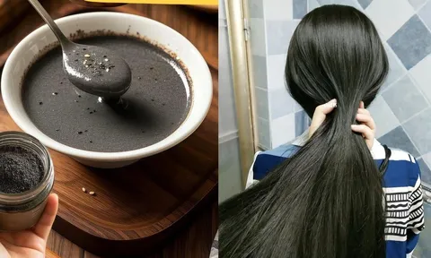 Cách nấu bột đậu đen pha mè đen giúp tóc dày, ngăn bạc sớm, ngoài 50 tuổi tóc vẫn đen bóng