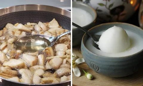 Rán mỡ lợn thêm thứ này, thành phẩm trắng thơm, để lâu không mốc hỏng