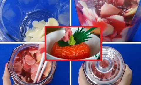 Cách làm gừng muối hồng kiểu Nhật thơm ngon, nguyên liệu sẵn có