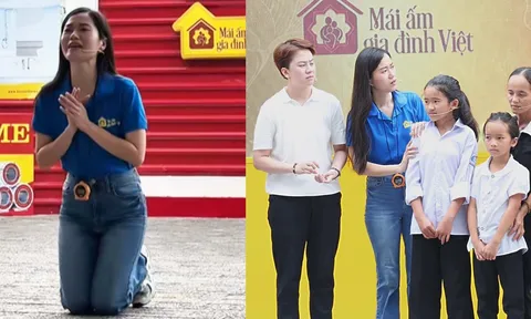 Xót xa bé gái lớp 7 mồ côi cha Lâm Vĩ Dạ quỳ gối kêu gọi quyên góp