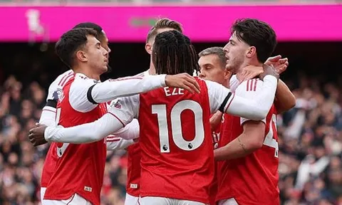 Chấm điểm Arsenal: Rice tỏa sáng; Gyokeres nhạt nhòa