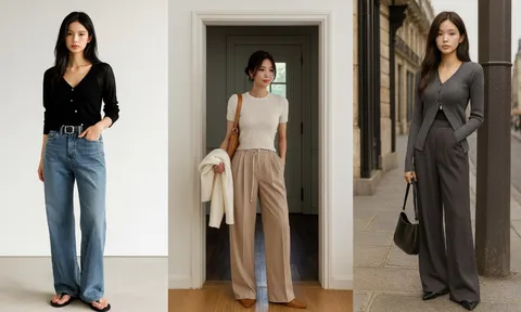3 mẫu quần ống rộng tôn dáng đỉnh cao: Mặc tối giản mà vẫn sang như fashionista