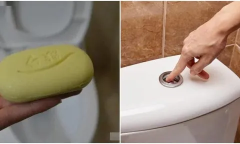 Thả cục xà phòng vào bồn cầu, tác dụng quý cho cả nhà