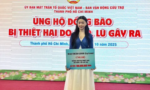 Mai Thảo Linh: Gen Z "tài sắc vẹn toàn" của showbiz Việt, dùng tiền tự kiếm quyên góp 100 triệu cho đồng bào