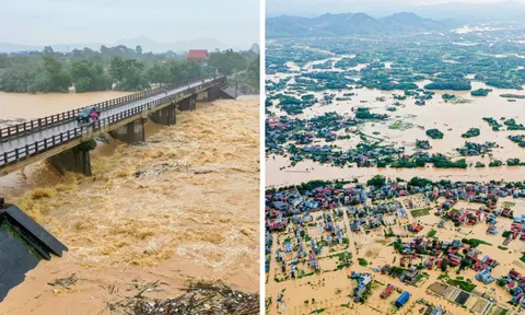 Lũ sông Cầu ở Thái Nguyên vượt mức lịch sử, hàng nghìn ngôi nhà ngập trong biển nước, người dân cầu cứu trong đêm